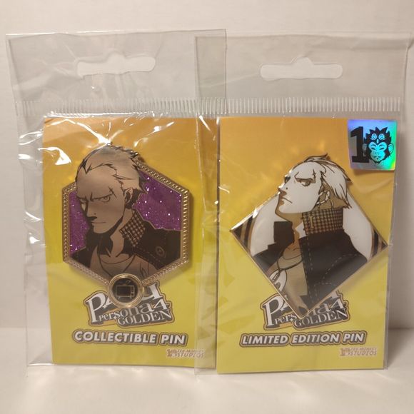 Persona 4 Kanji Tatsumi Enamel Pins Bundle Official Atlus Collectible Brooches - Picture 1 of 3